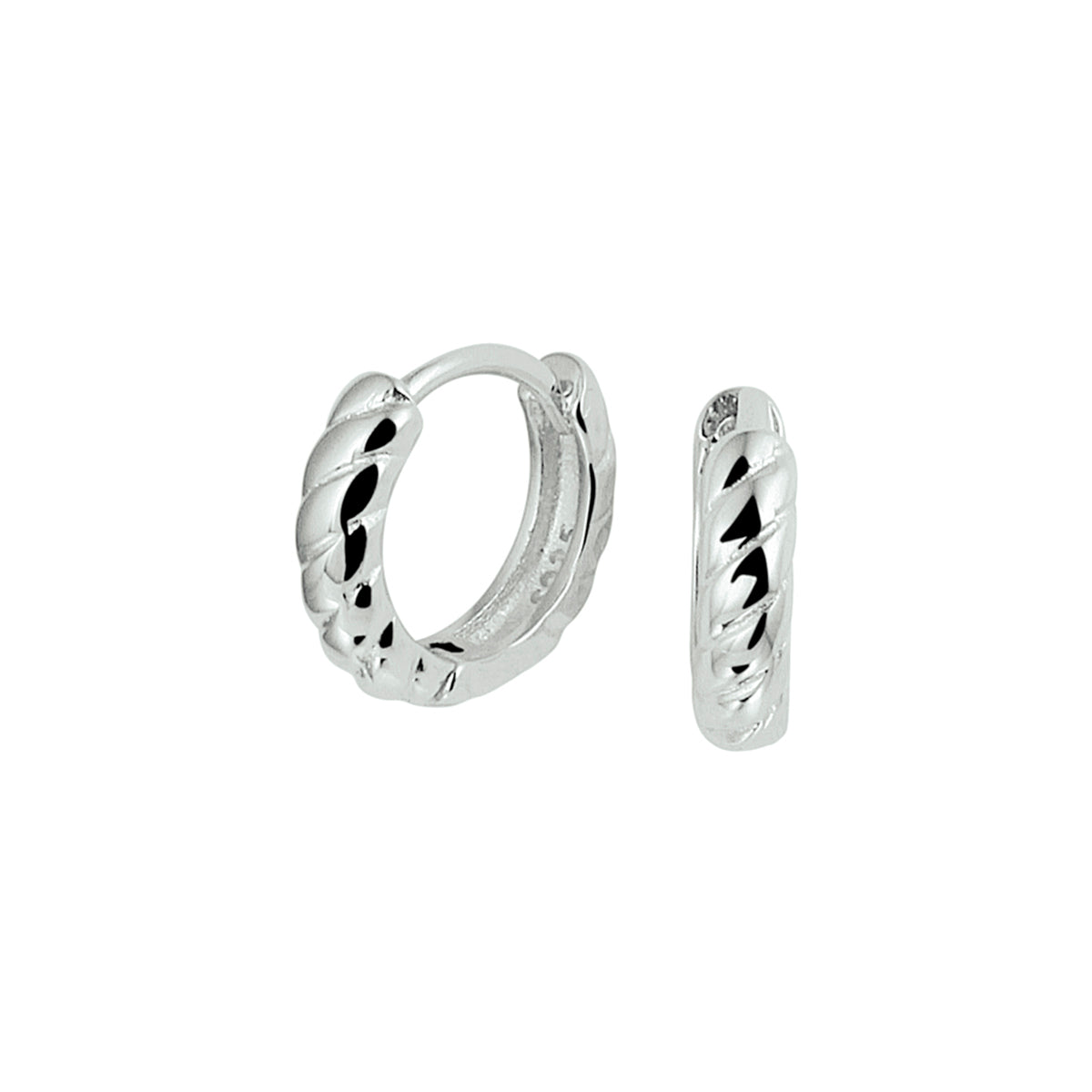 Klapoorringen zilver gerhodineerd