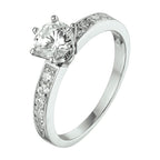 Ring zirkonia zilver gerhodineerd