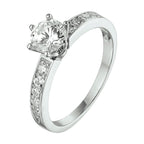 Ring zirkonia zilver gerhodineerd