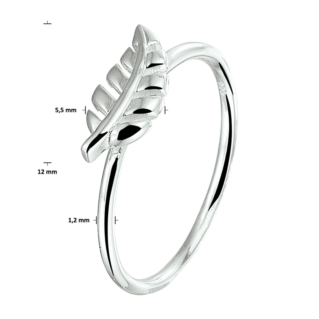 Ring veer zilver gerhodineerd