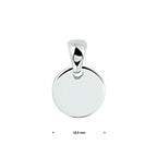 Graveerhanger rond zilver gerhodineerd