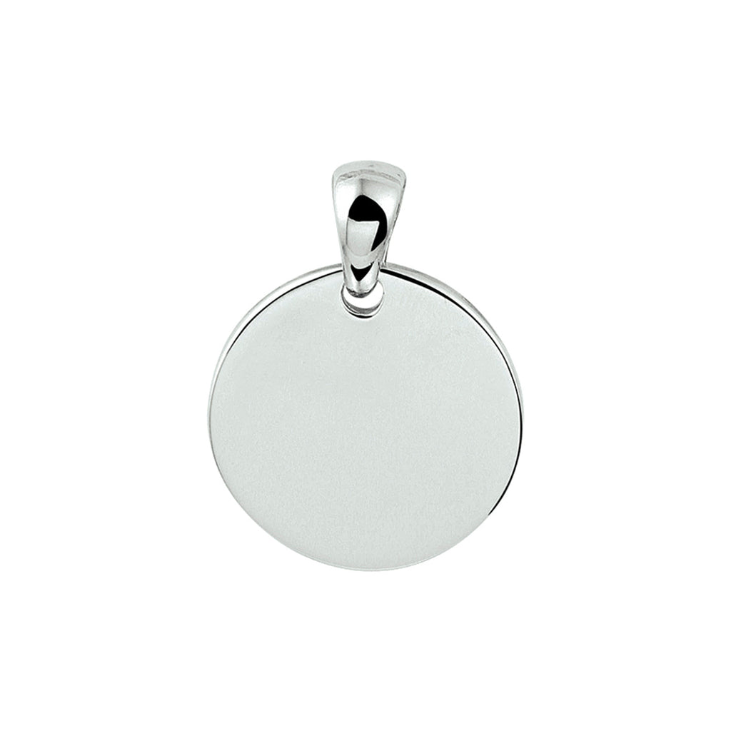 Graveerhanger rond zilver gerhodineerd