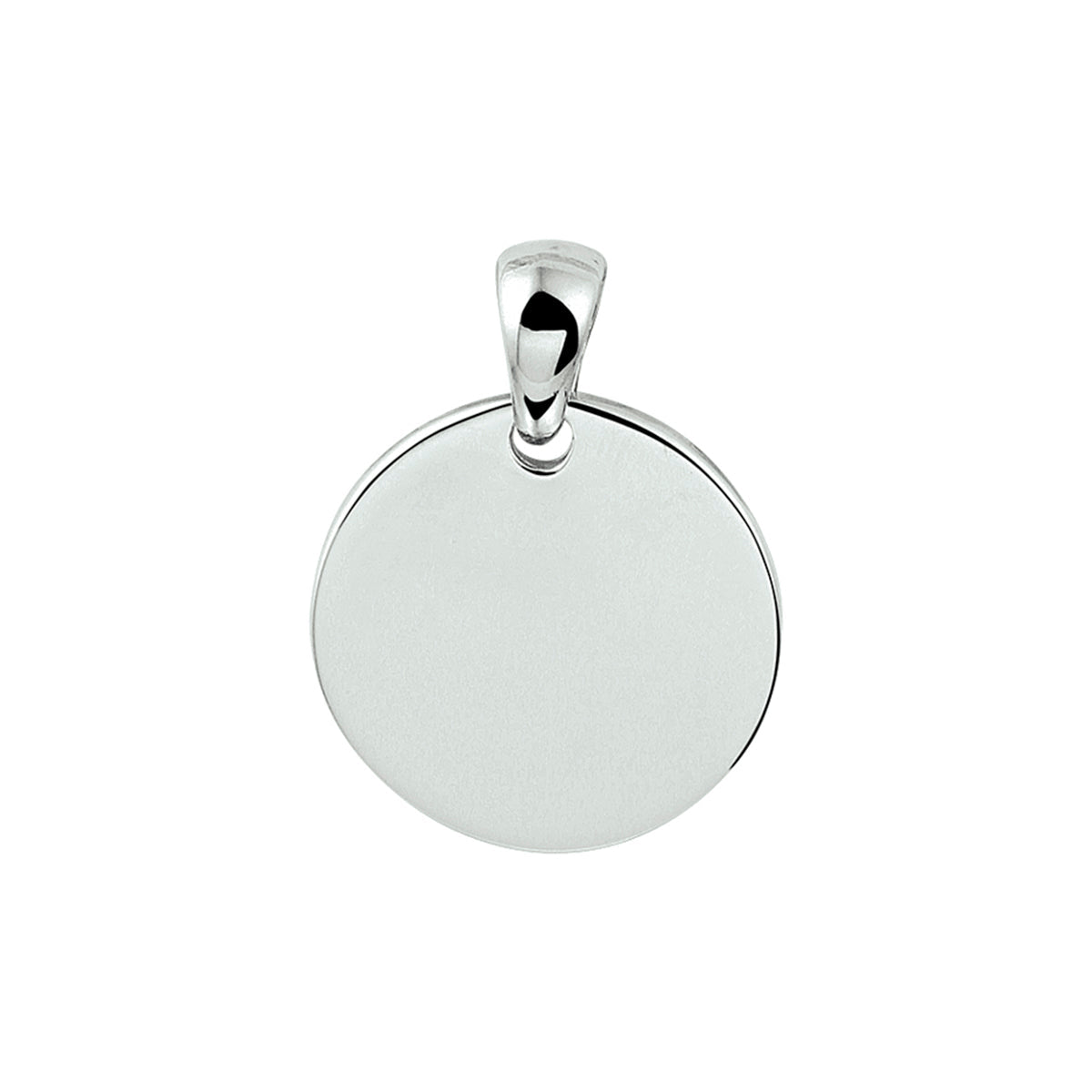 Graveerhanger rond zilver gerhodineerd