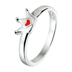 Ring kroon zilver gerhodineerd