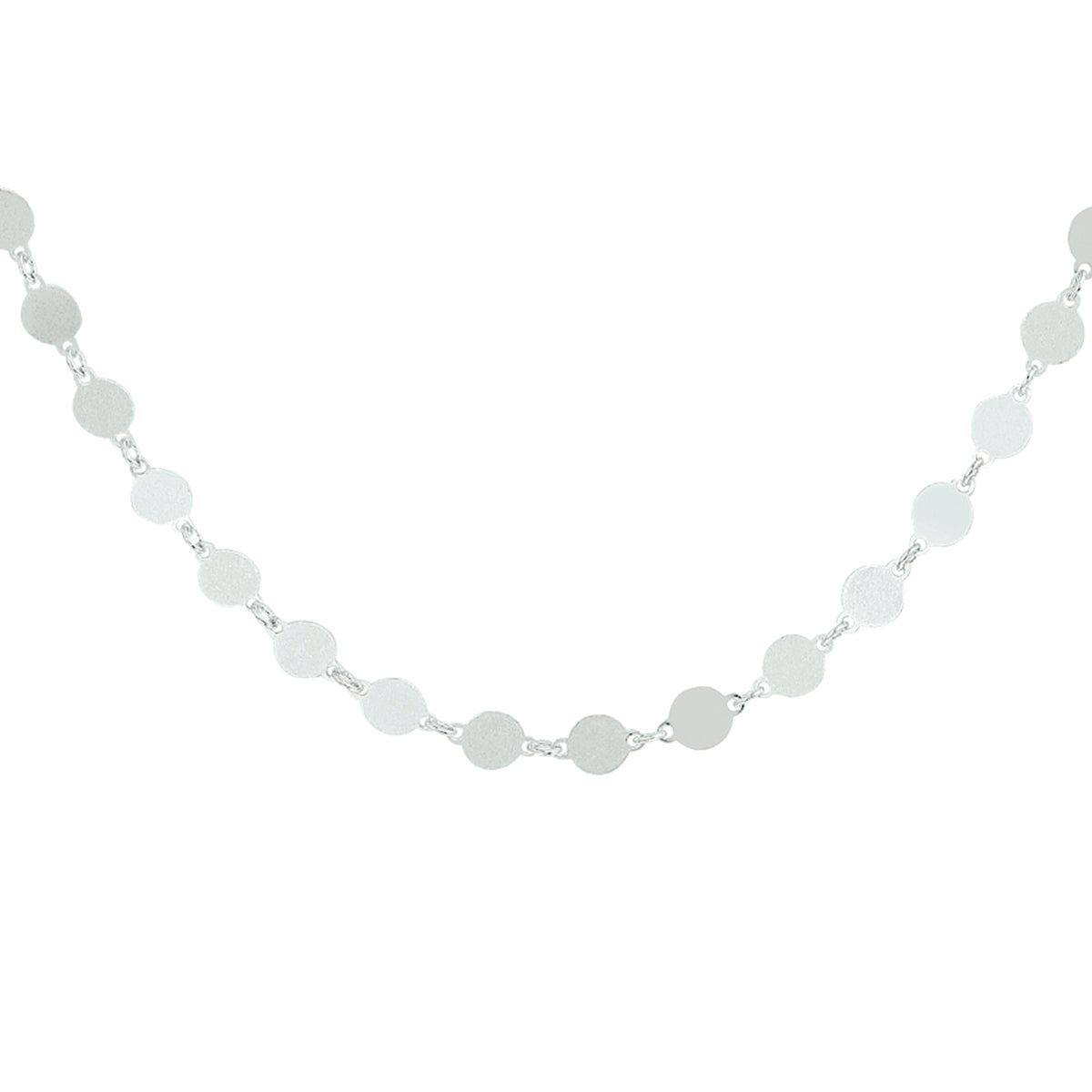 Collier rondjes zilver gerhodineerd