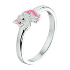 Ring eenhoorn zilver gerhodineerd