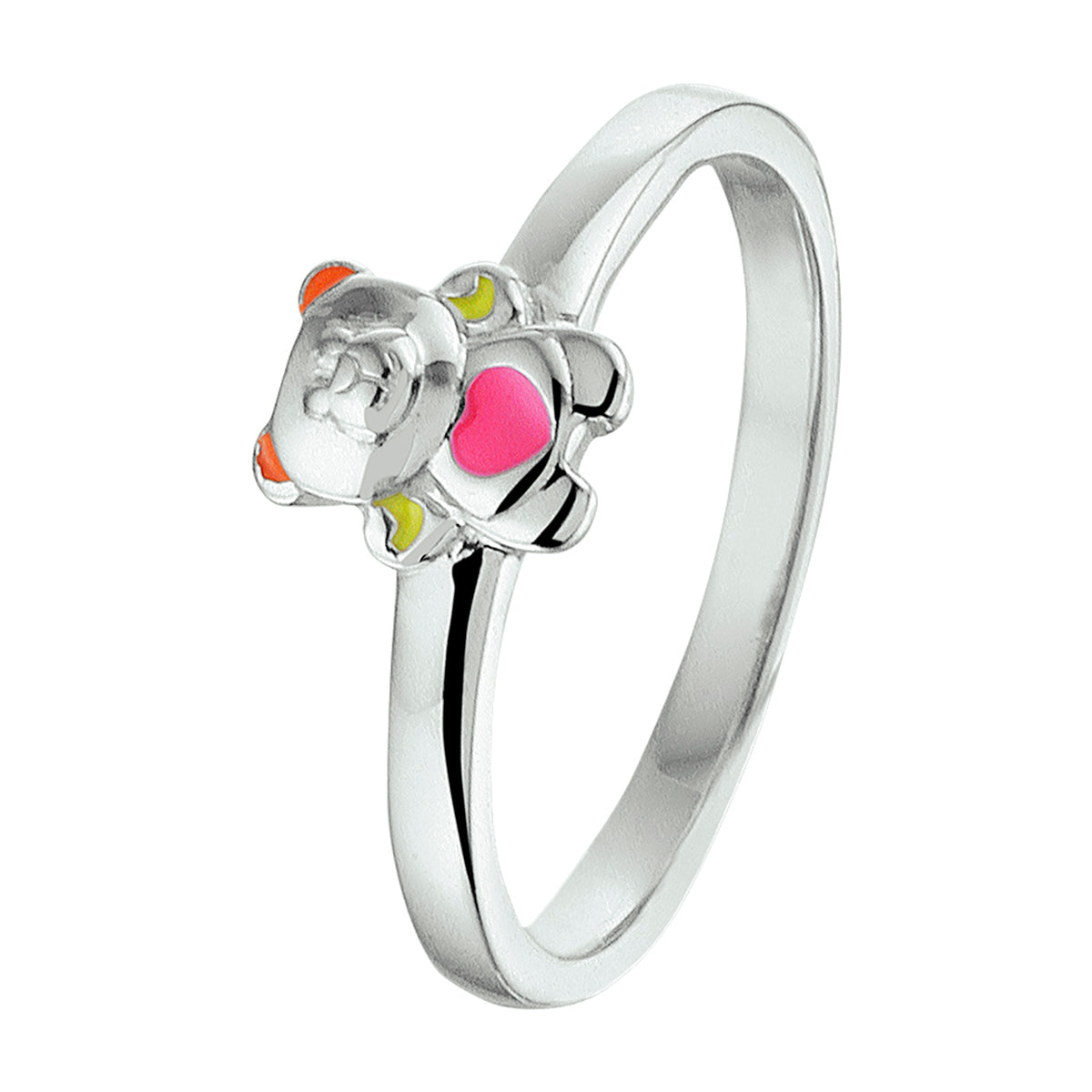 Ring beer zilver gerhodineerd