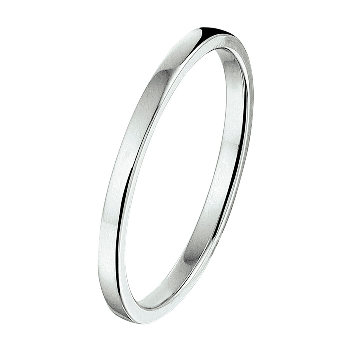 Aanschuifring zilver gerhodineerd