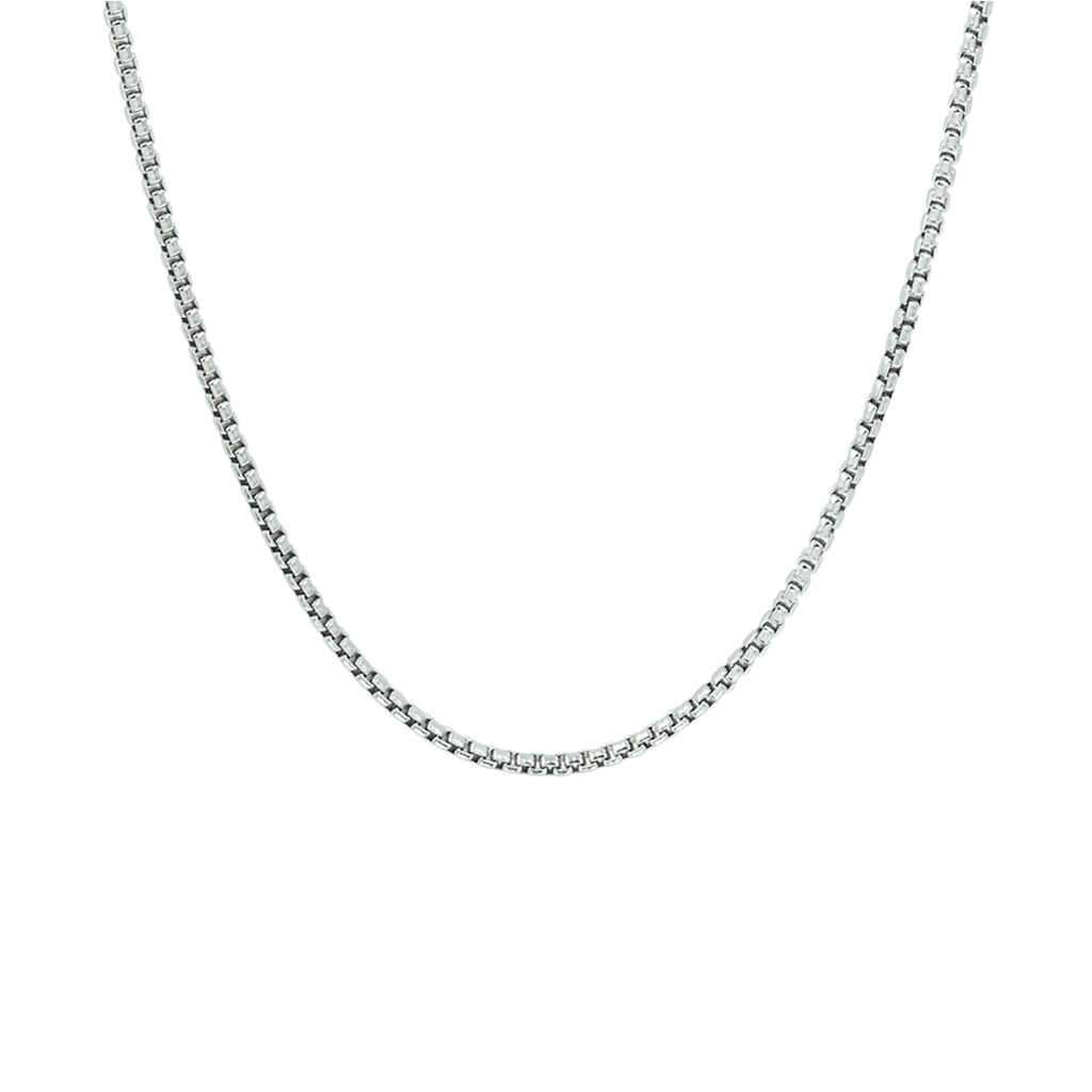 Collier venetiaans bol 1,5 mm zilver gerhodineerd