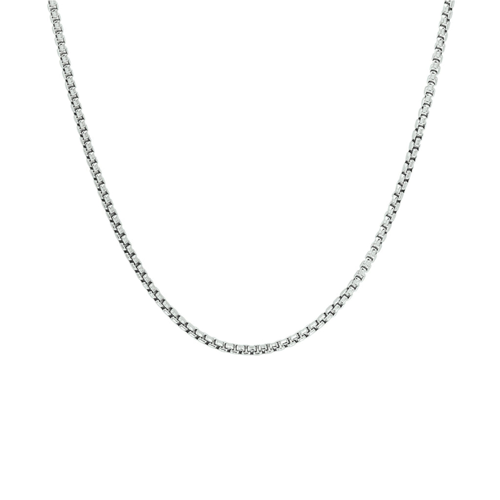 Collier venetiaans bol 1,5 mm zilver gerhodineerd