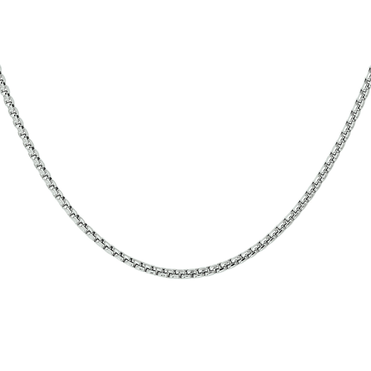 Collier venetiaans bol 2,0 mm zilver gerhodineerd
