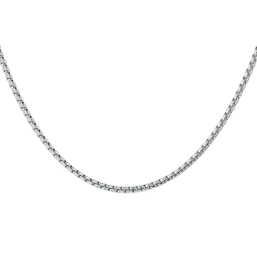 Collier venetiaans bol 2,0 mm zilver gerhodineerd