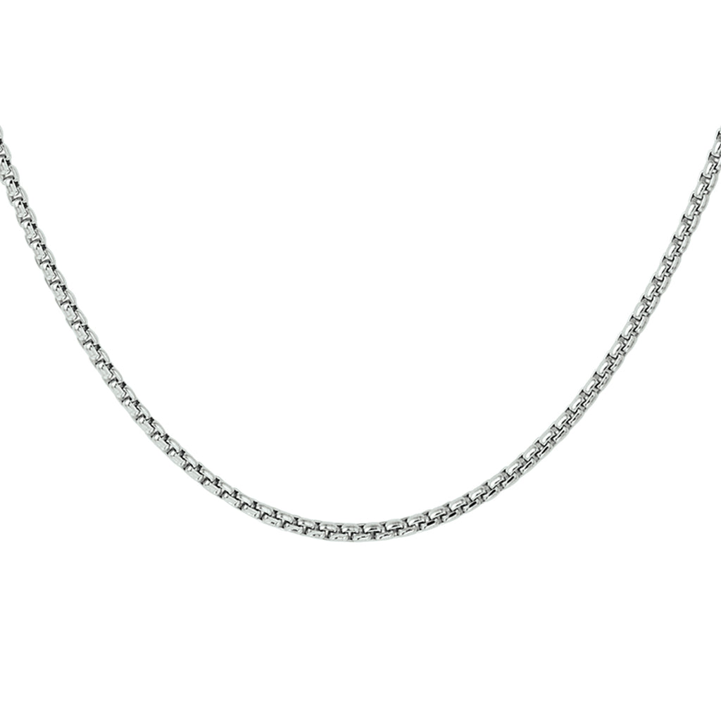 Collier venetiaans bol 2,0 mm zilver gerhodineerd