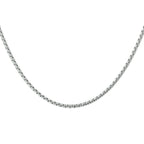 Collier venetiaans bol 2,0 mm zilver gerhodineerd