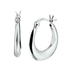 Oorringen zilver gerhodineerd