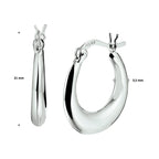 Oorringen zilver gerhodineerd