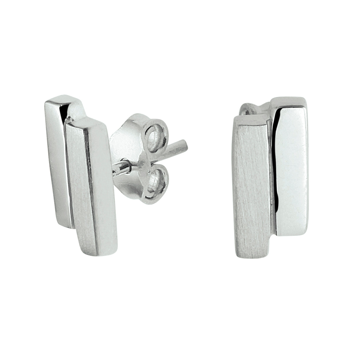 Oorknoppen zilver gerhodineerd