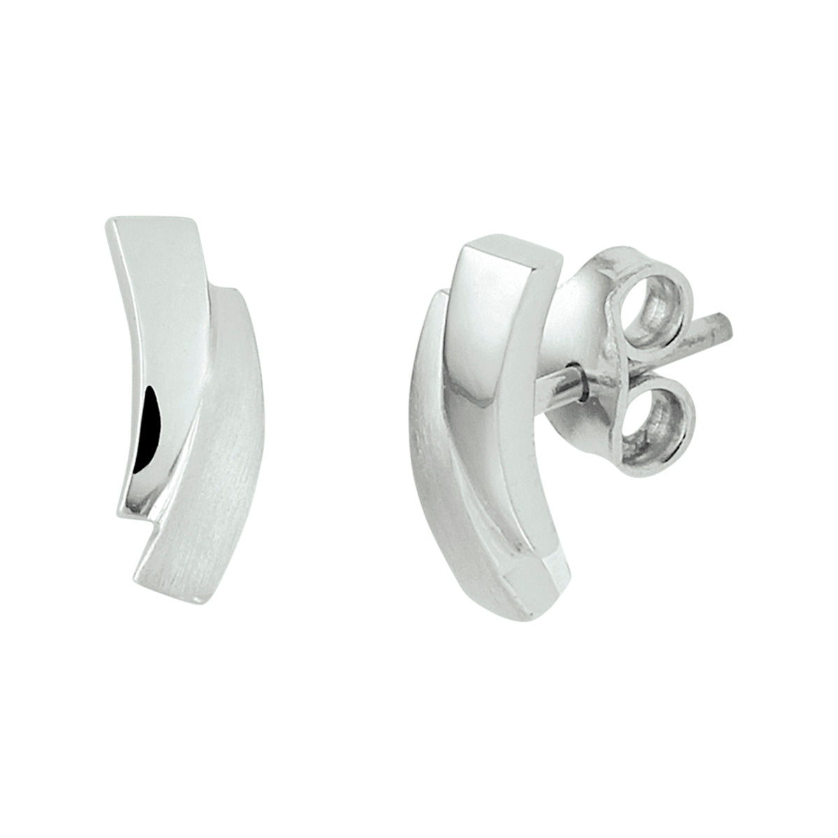 Oorknoppen zilver gerhodineerd