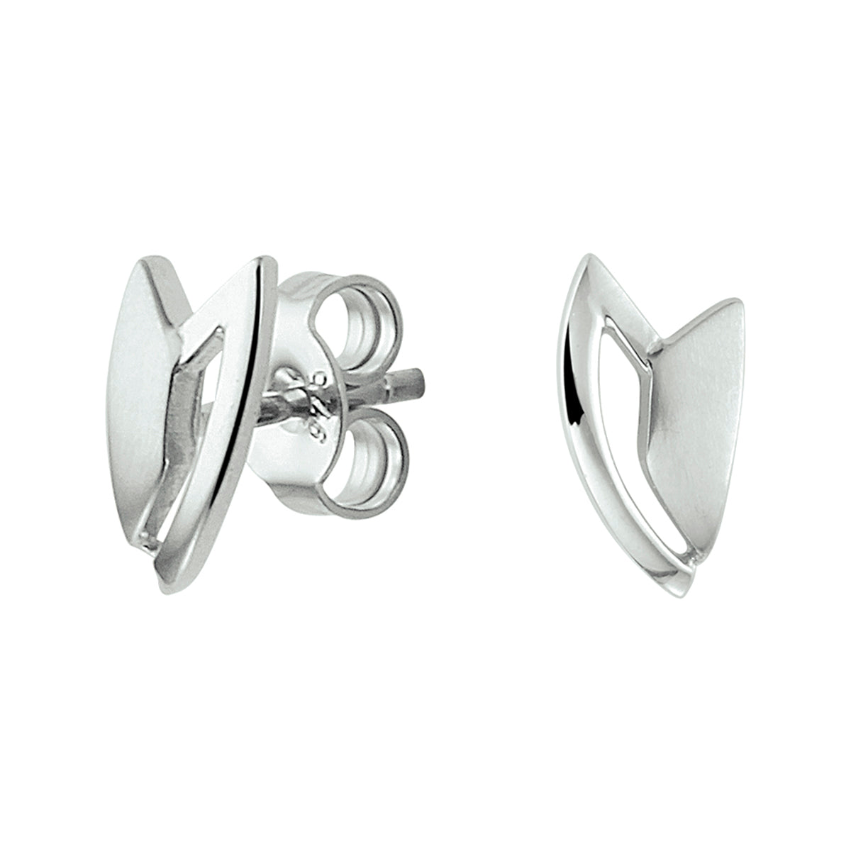 Oorknoppen zilver gerhodineerd