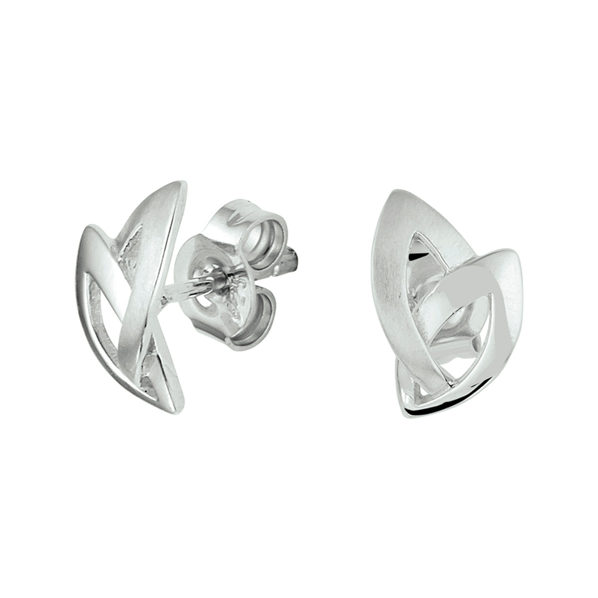 Oorknoppen zilver gerhodineerd