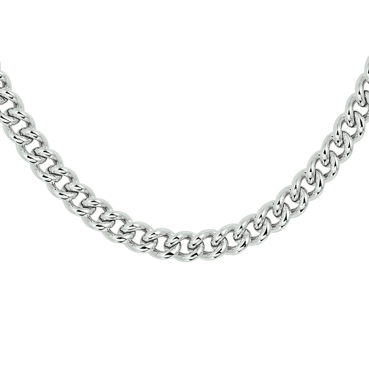 Gourmette 7,1 mm zilver gerhodineerd