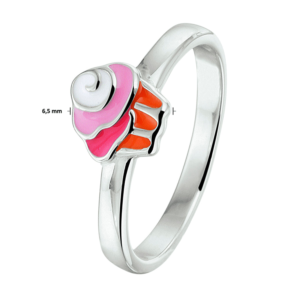 Ring cupcake zilver gerhodineerd