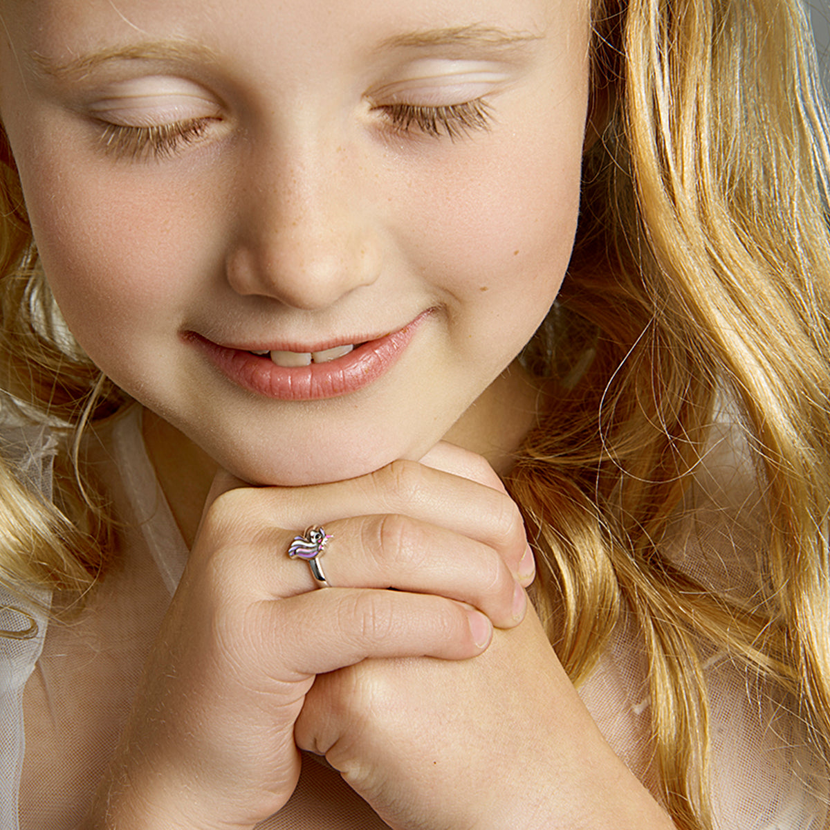 Ring eenhoorn zilver gerhodineerd