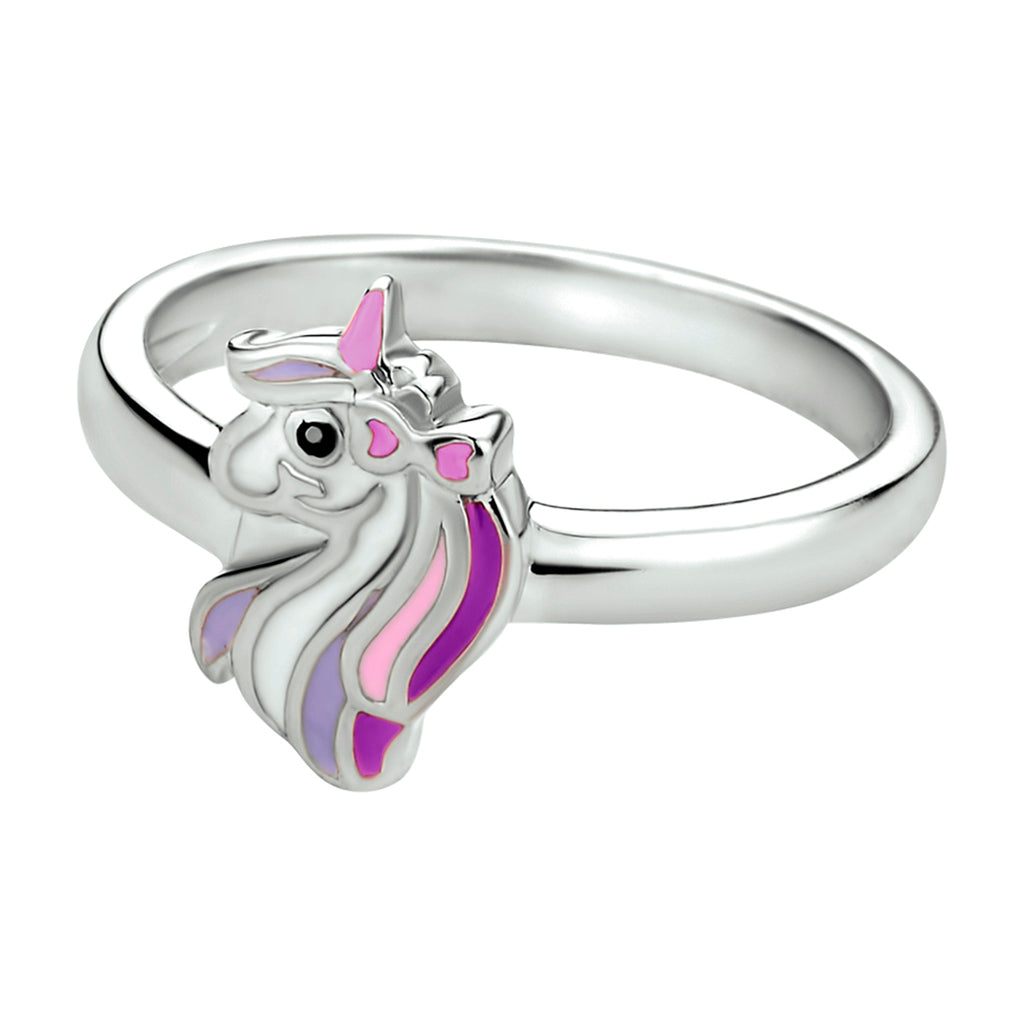 Ring eenhoorn zilver gerhodineerd