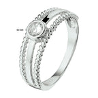 Ring zirkonia zilver gerhodineerd