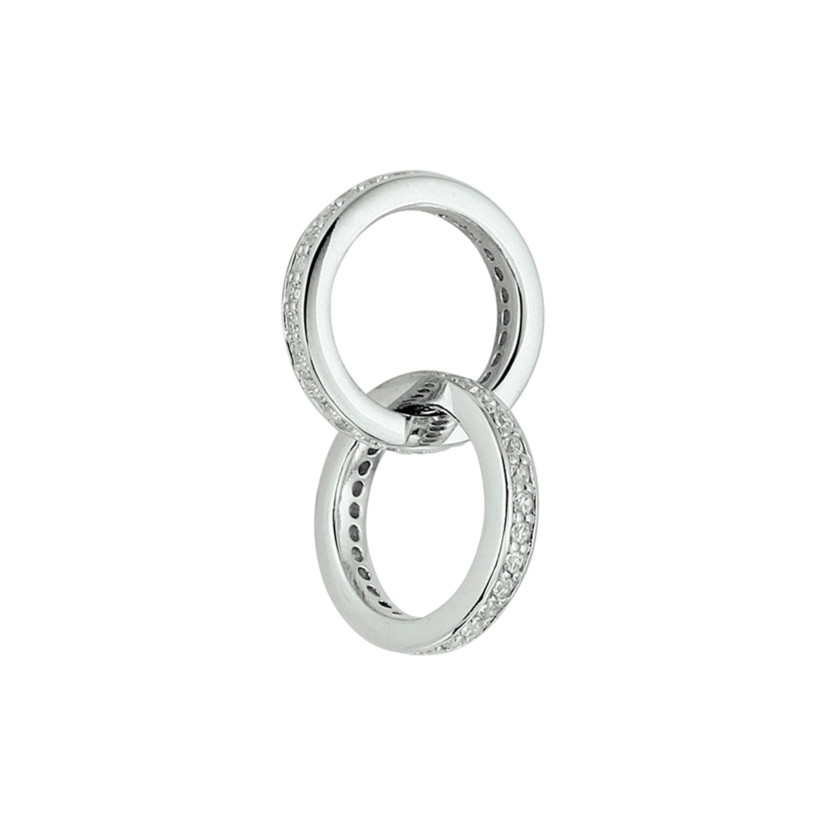 Hanger zirkonia zilver gerhodineerd