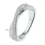 Ring zirkonia zilver gerhodineerd