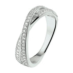 Ring zirkonia zilver gerhodineerd