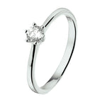 Ring zirkonia zilver gerhodineerd