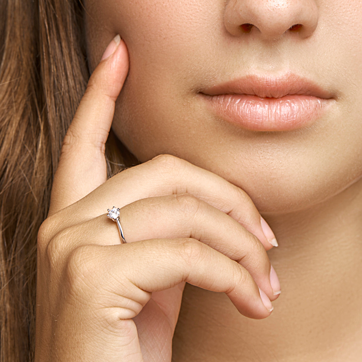 Ring zirkonia zilver gerhodineerd