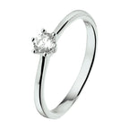Ring zirkonia zilver gerhodineerd