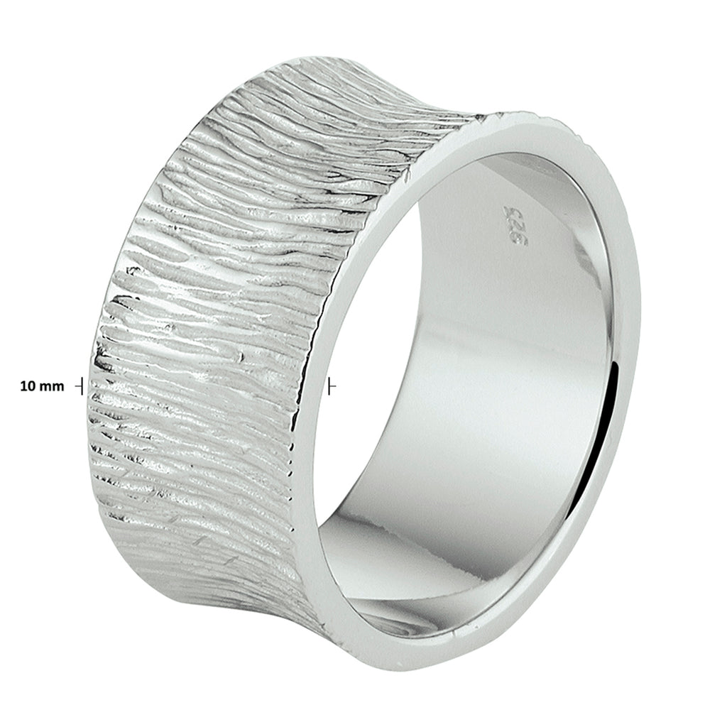 Ring zilver gerhodineerd