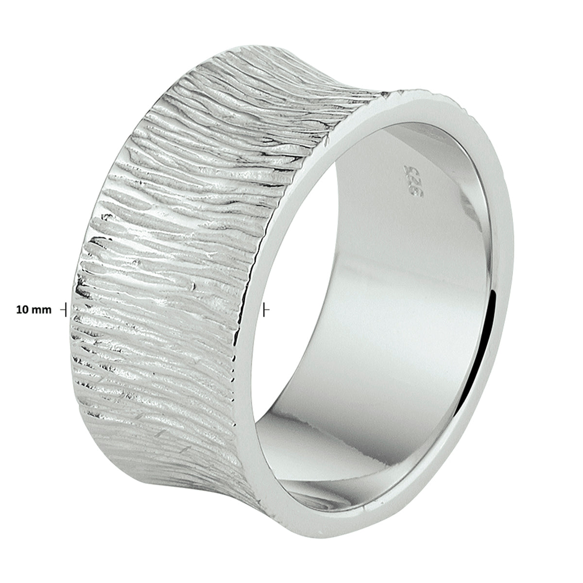 Ring zilver gerhodineerd