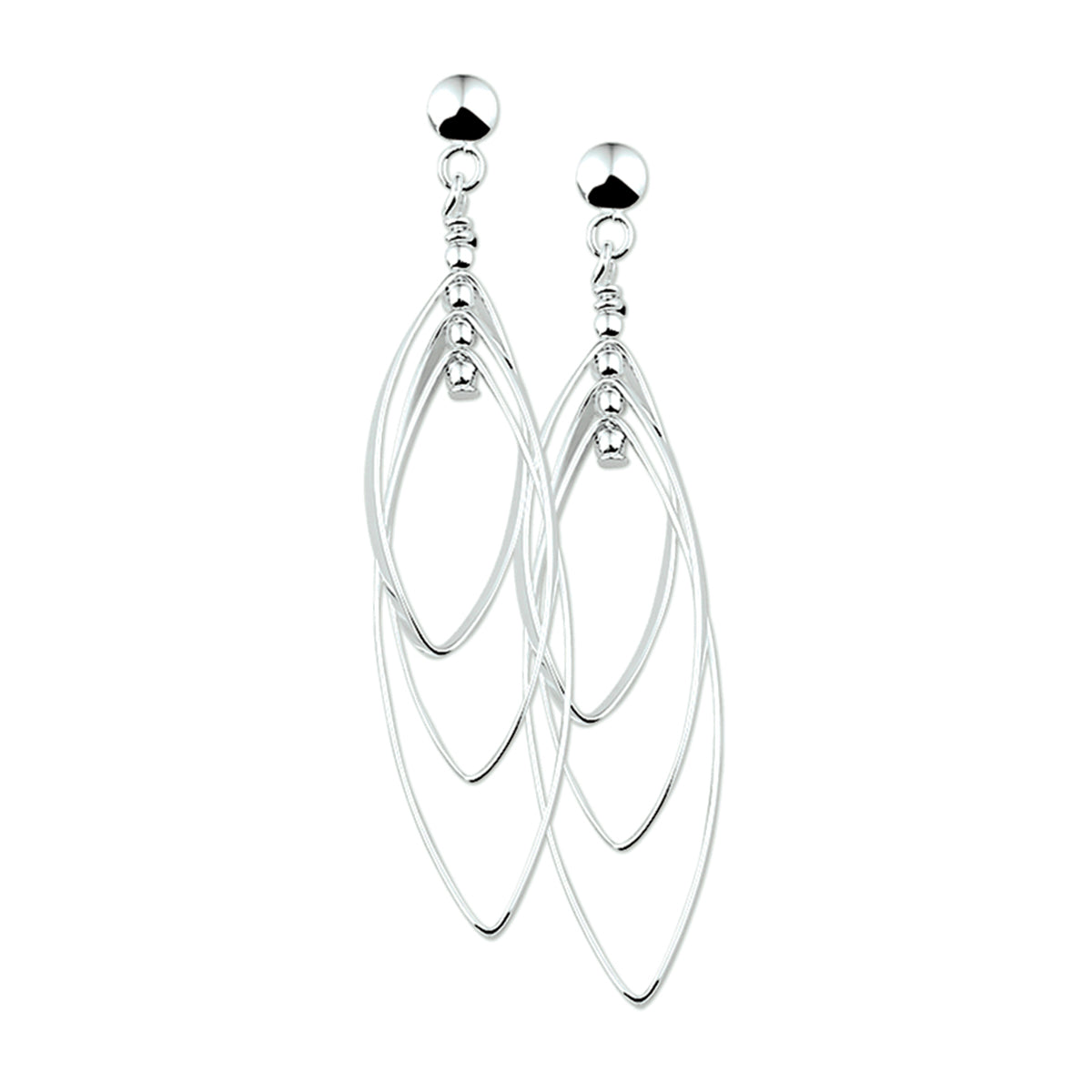 Oorhangers zilver gerhodineerd