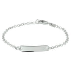 Graveerarmband jasseron plaat 4,0 mm zilver gerhodineerd