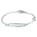 Graveerarmband jasseron plaat 4,0 mm zilver gerhodineerd