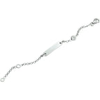 Graveerarmband jasseron plaat 4,0 mm zilver gerhodineerd