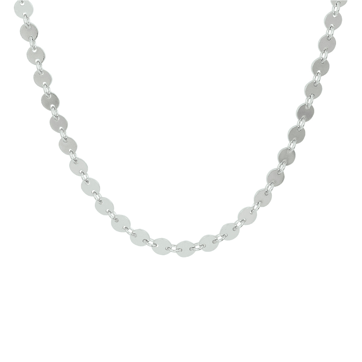 Collier rondjes 4,0 mm 40 + 4 cm zilver gerhodineerd