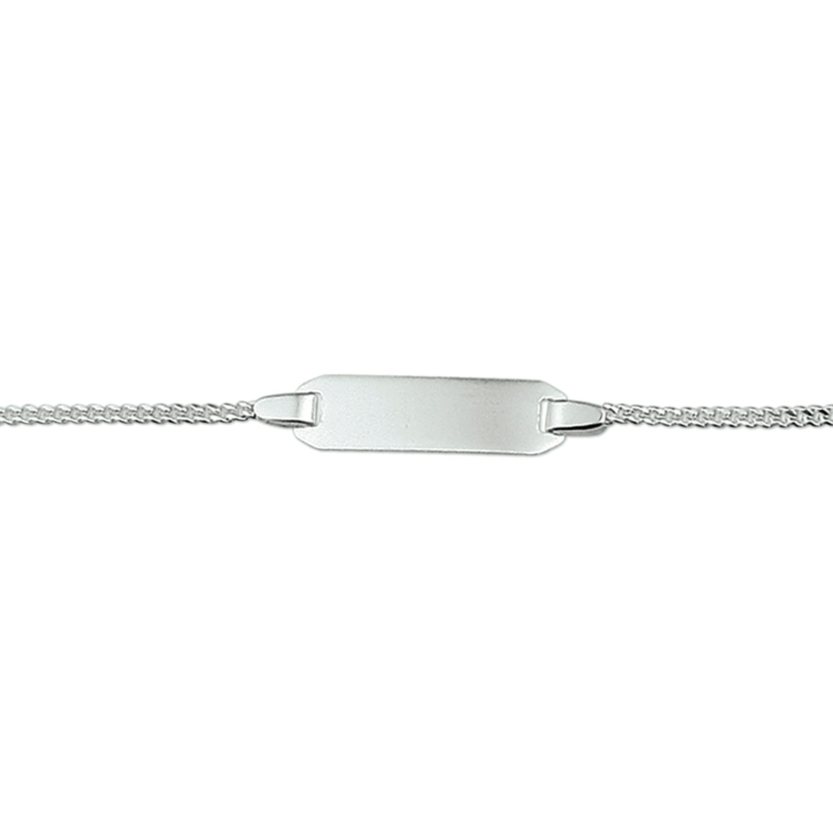 Graveerarmband gourmette plaat 5,0 mm zilver gerhodineerd