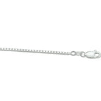 Collier venetiaans 1,4 mm zilver gerhodineerd