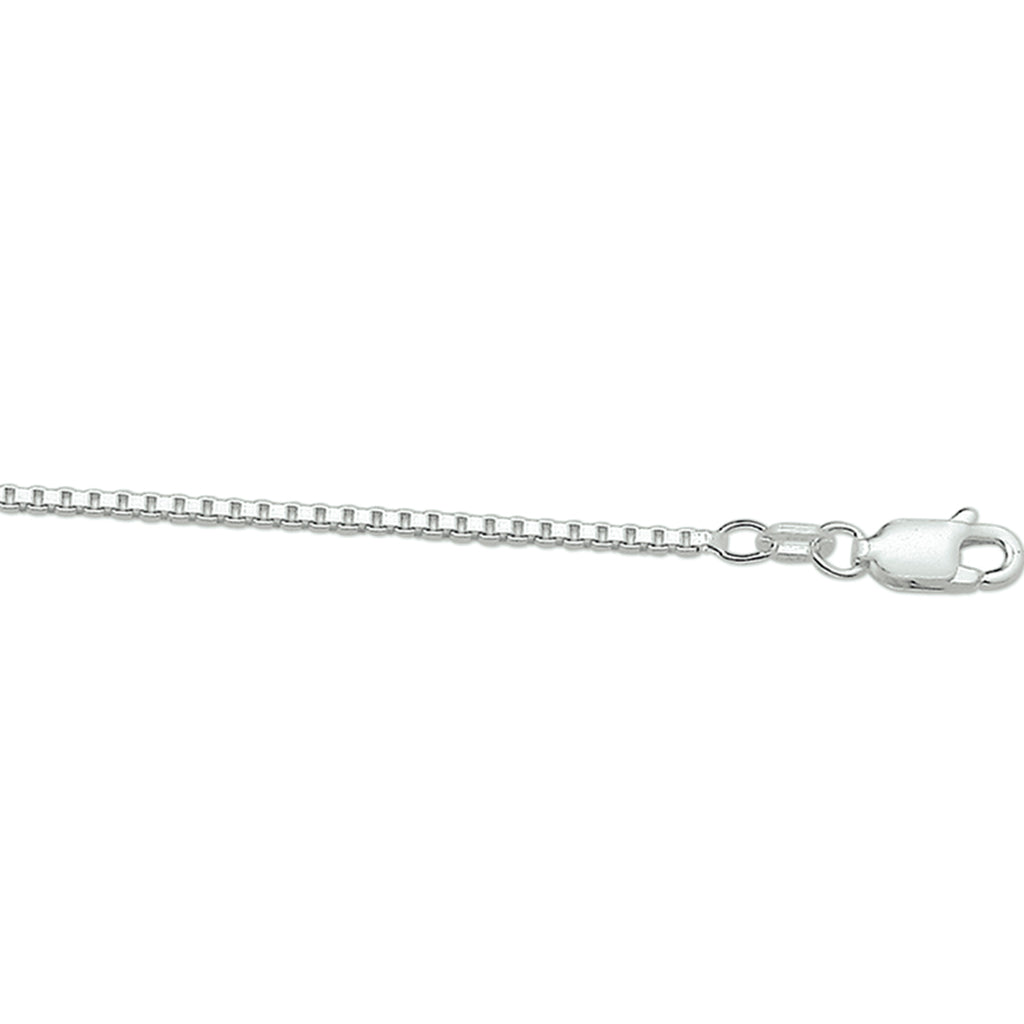 Collier venetiaans 1,4 mm zilver gerhodineerd