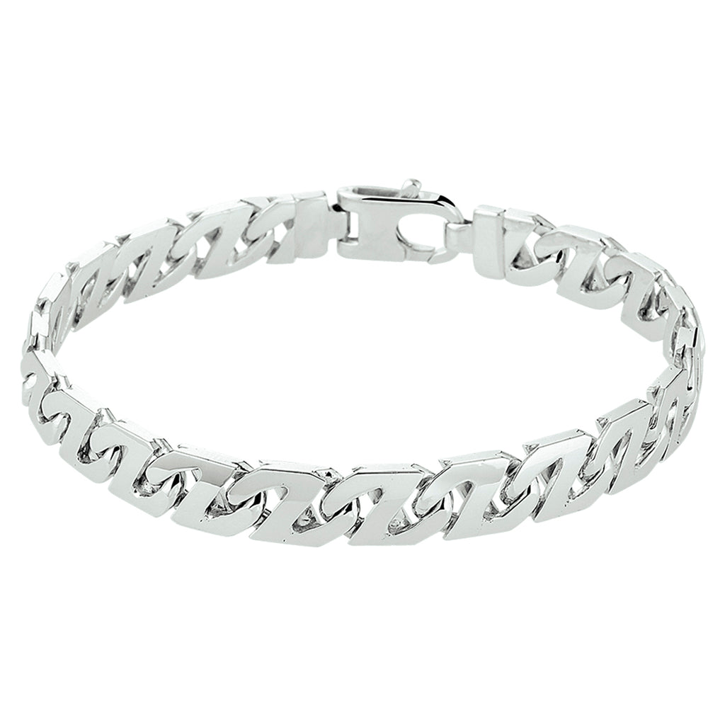 Armband gourmette 8,2 mm zilver gerhodineerd