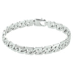 Armband gourmette 8,2 mm zilver gerhodineerd