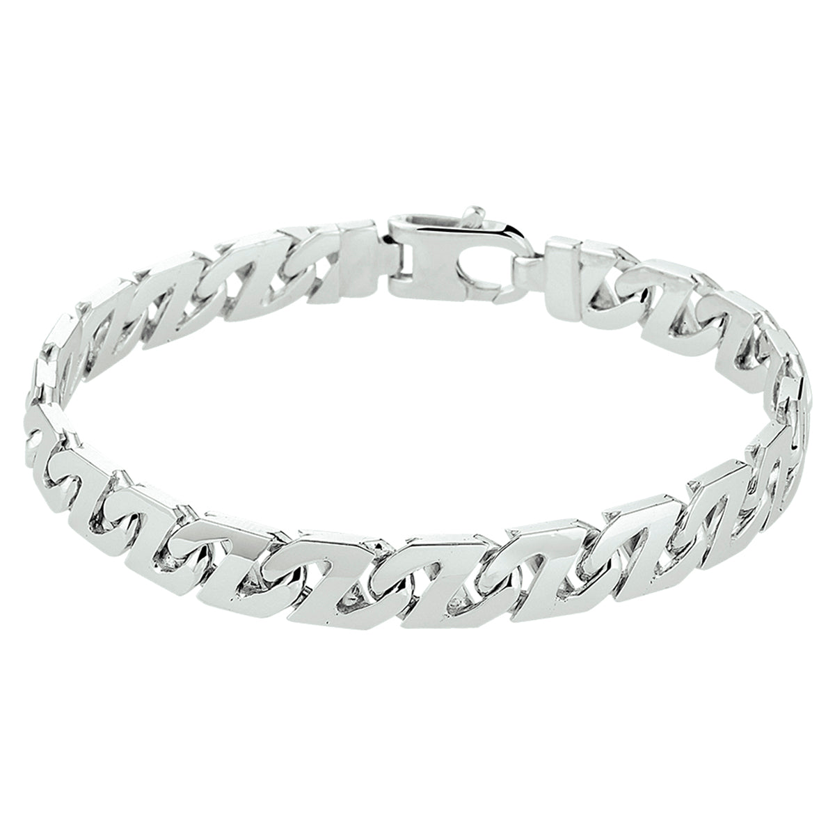 Armband gourmette 8,2 mm zilver gerhodineerd