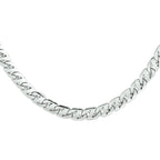 Collier gourmette 6,6 mm zilver gerhodineerd
