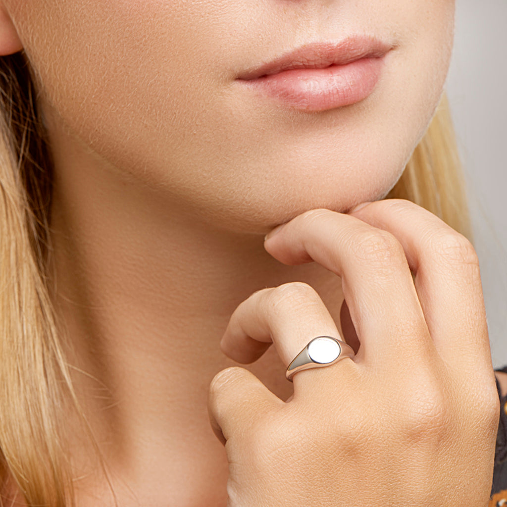 Graveerring zilver gerhodineerd